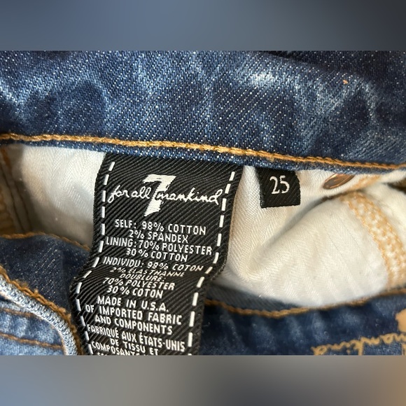 Seven 7 for all man kind women’s shorts size 25 distressed - Picture 3 of 5